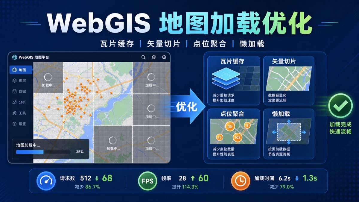 WebGIS 地图加载慢怎么办？瓦片、矢量切片、聚合、懒加载优化方案