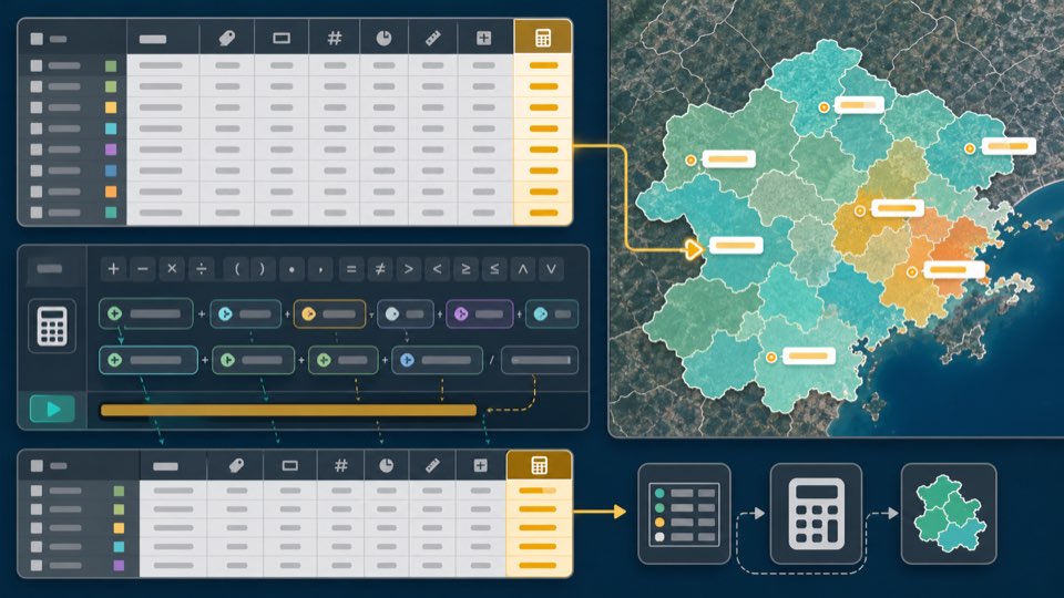 QGIS 表达式入门：字段计算器里最常用的 12 个写法