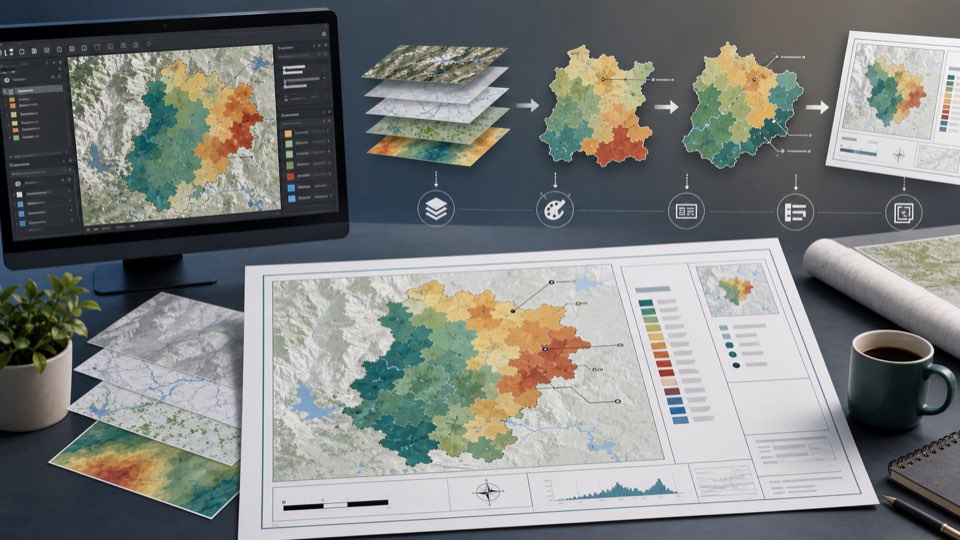 QGIS 制作专题图的完整流程：符号化、标注、图例与布局导出