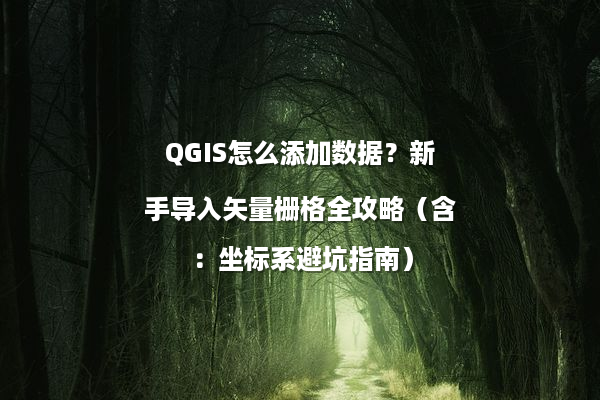 QGIS怎么添加数据？新手导入矢量栅格全攻略（含：坐标系避坑指南）
