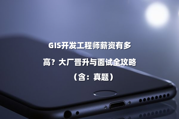 GIS开发工程师薪资有多高?大厂晋升与面试全攻略(含:真题)