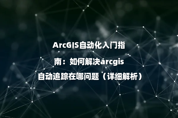 ArcGIS自动化入门指南：如何解决arcgis自动追踪在哪问题（详细解析）