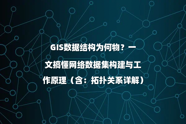 GIS数据结构为何物？一文搞懂网络数据集构建与工作原理（含：拓扑关系详解）