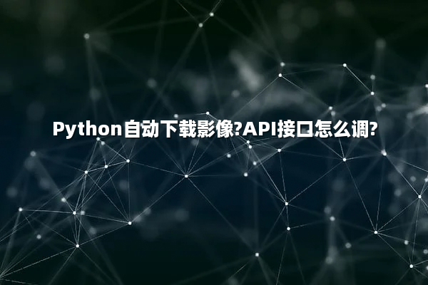 Python自动下载影像?API接口怎么调?