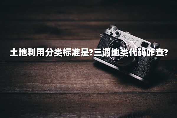 土地利用分类标准是?三调地类代码咋查?