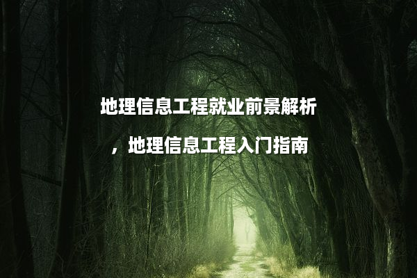 地理信息工程就业前景解析，地理信息工程入门指南
