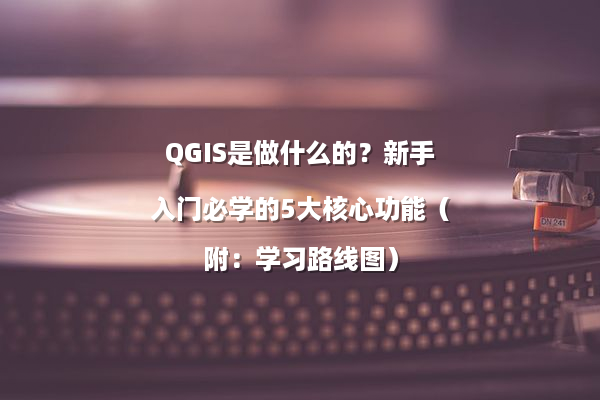 QGIS是做什么的？新手入门必学的5大核心功能（附：学习路线图）