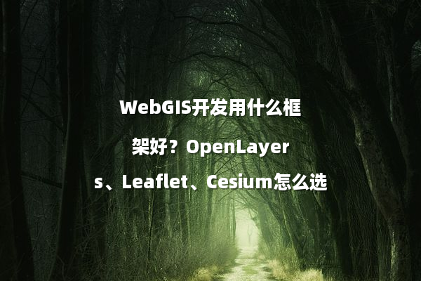WebGIS开发用什么框架好？OpenLayers、Leaflet、Cesium怎么选