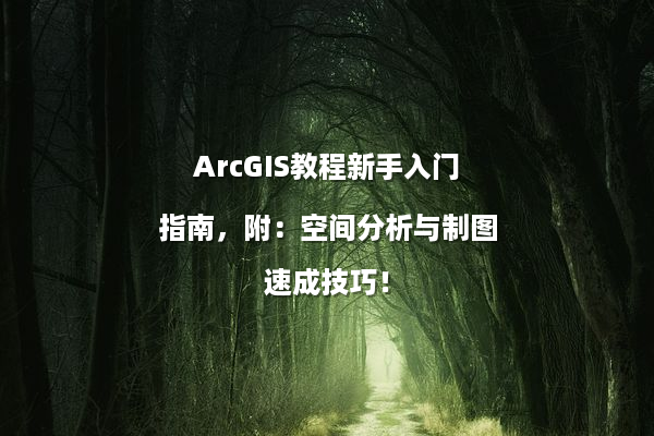 ArcGIS教程新手入门指南，附：空间分析与制图速成技巧！