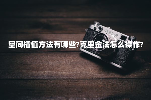 空间插值方法有哪些?克里金法怎么操作?