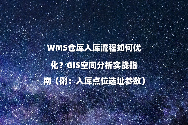 WMS仓库入库流程如何优化？GIS空间分析实战指南（附：入库点位选址参数）