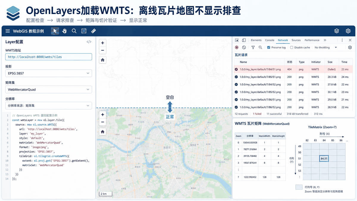 OpenLayers加载WMTS与openlayers加载wmts教程示意图