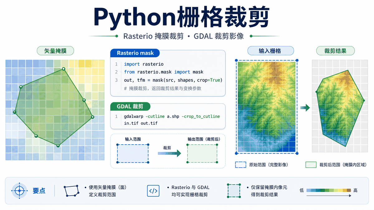 Python栅格裁剪与python栅格裁剪教程示意图