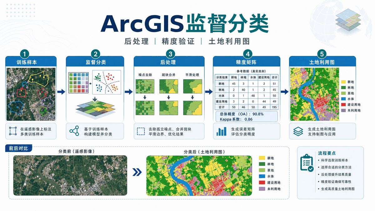 ArcGIS监督分类与arcgis监督分类教程示意图