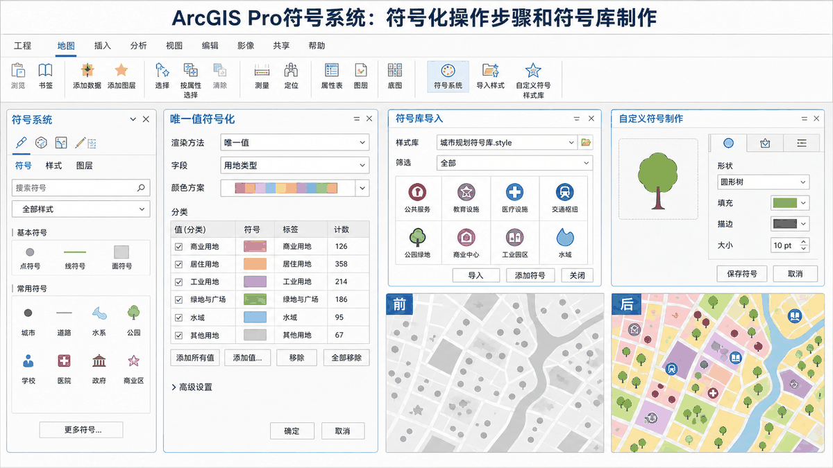 ArcGIS Pro符号系统与arcgis符号库使用方法教程示意图