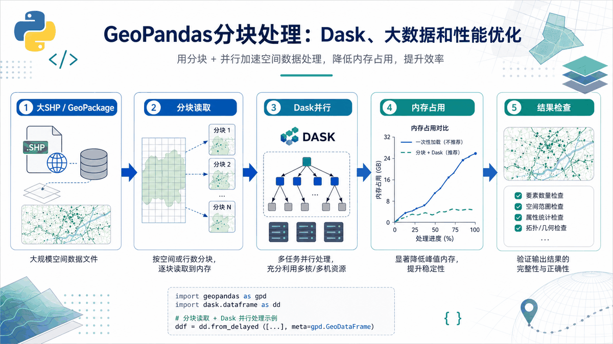 GeoPandas分块处理：Dask、大数据和性能优化