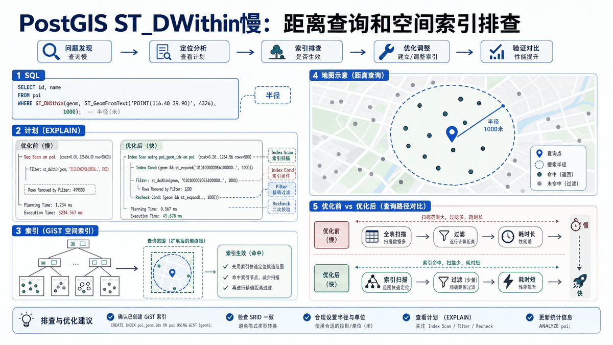 PostGIS ST_DWithin慢与postgis st_dwithin慢教程示意图