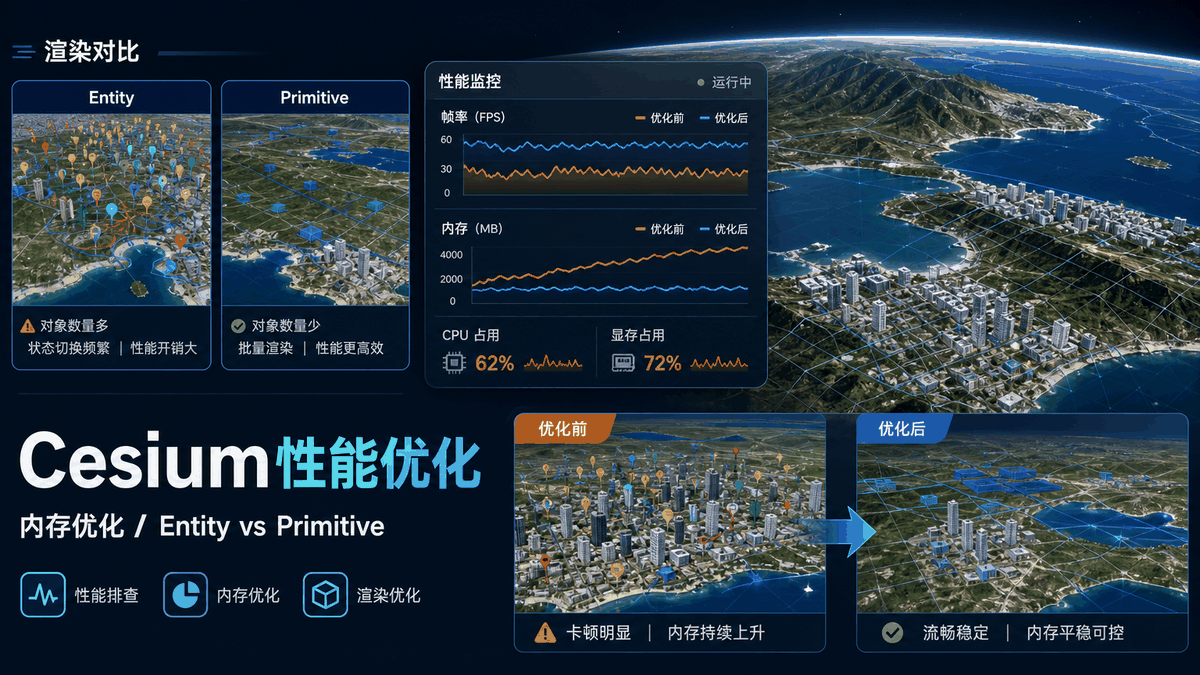 Cesium性能优化与cesium性能优化教程示意图