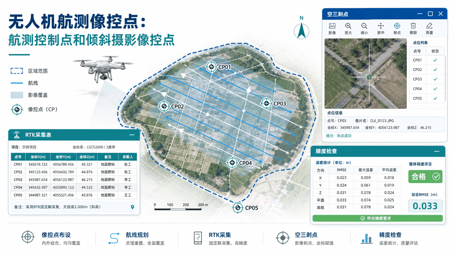 无人机航测像控点与无人机航测像控点教程示意图
