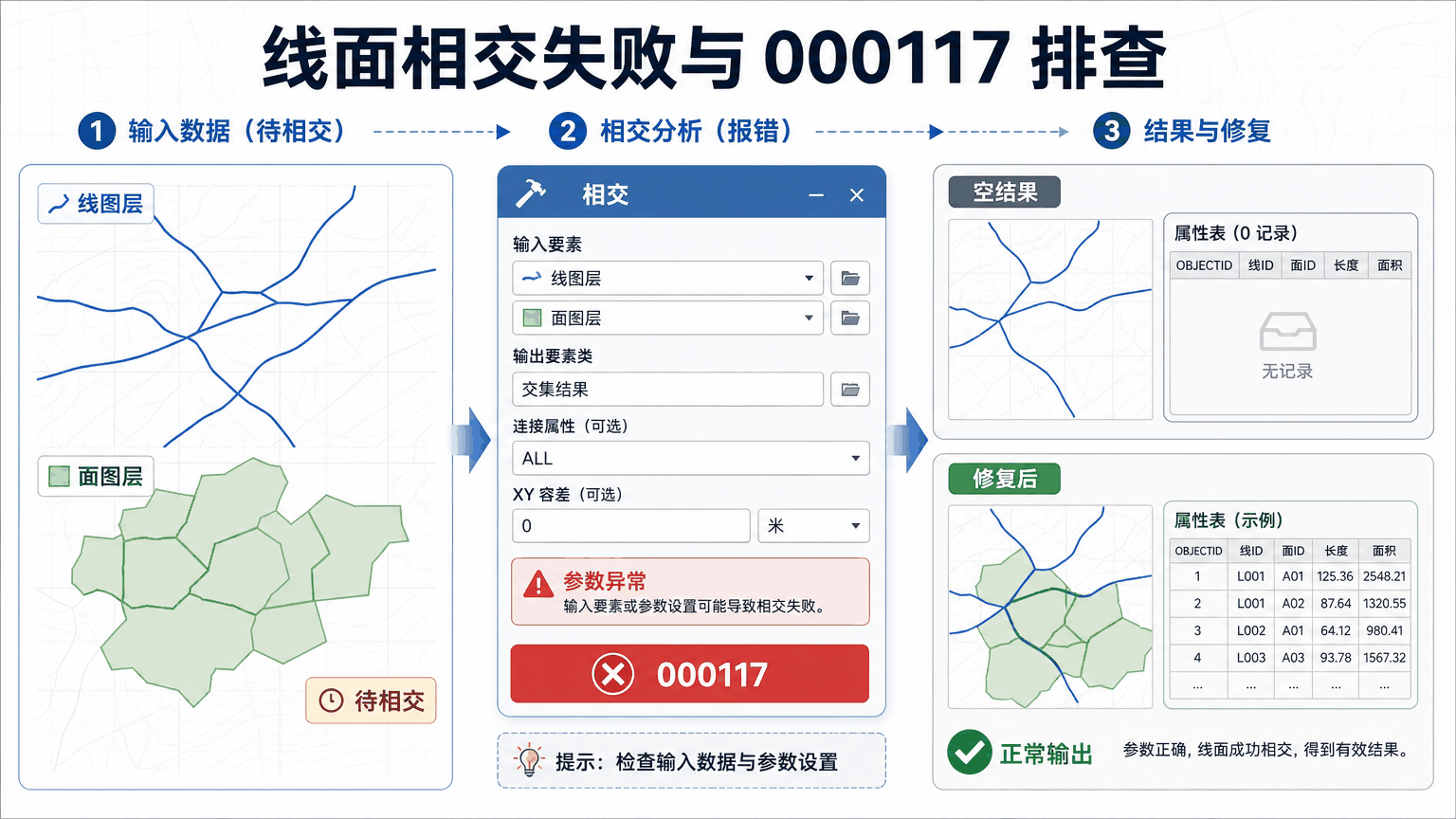 ArcGIS相交分析与arcgis线面相交分析教程示意图