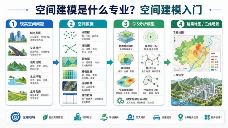 空间建模是什么专业与空间建模入门流程示意图
