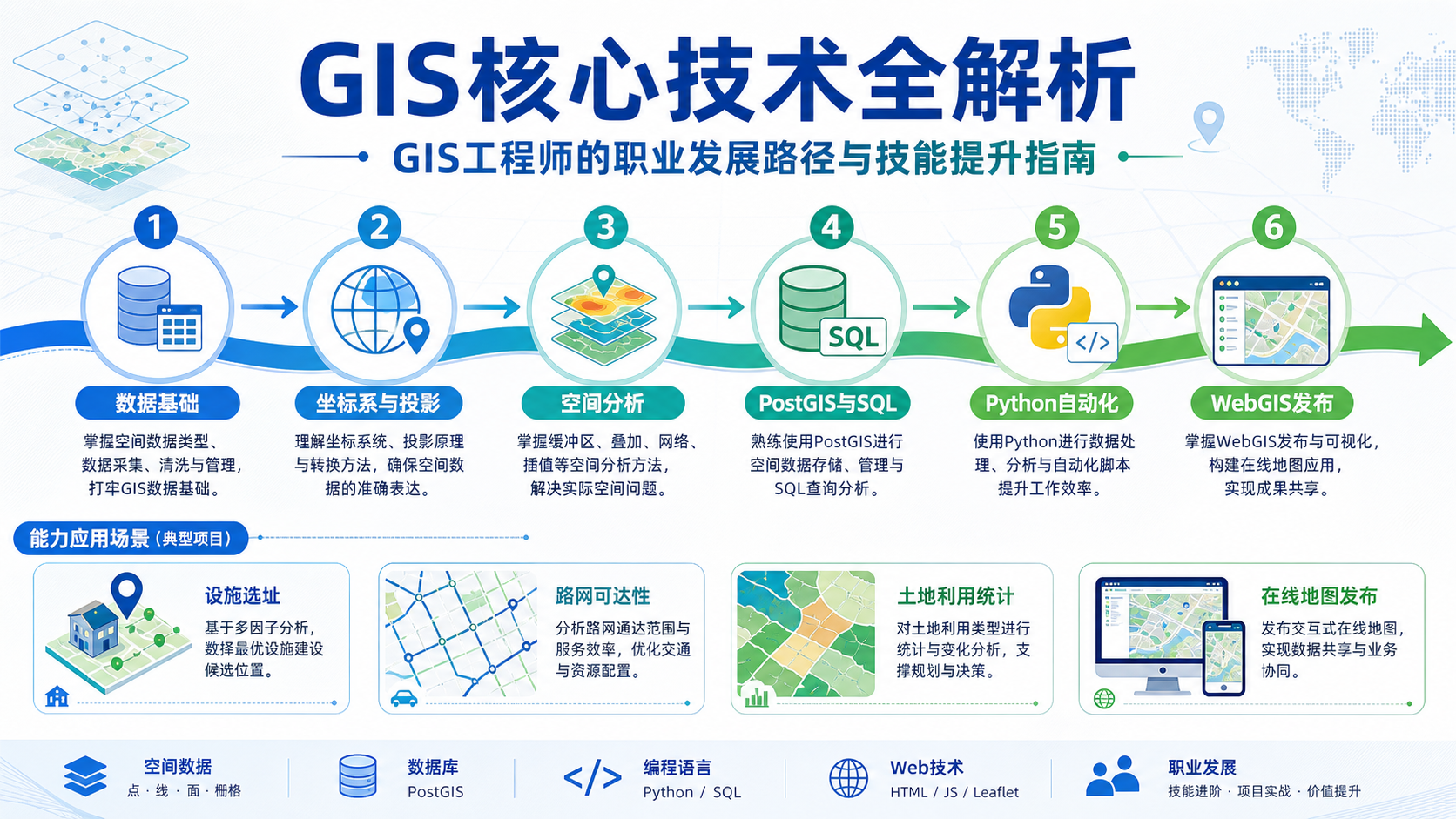 GIS核心技术与GIS工程师技能提升路线图
