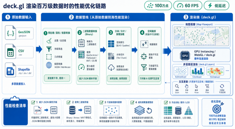 Deck.gl渲染百万数据卡吗 deck.gl性能优化流程图