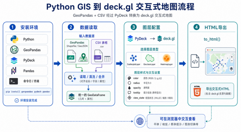 Python能用Deck.gl吗 PyDeck库如何安装流程图