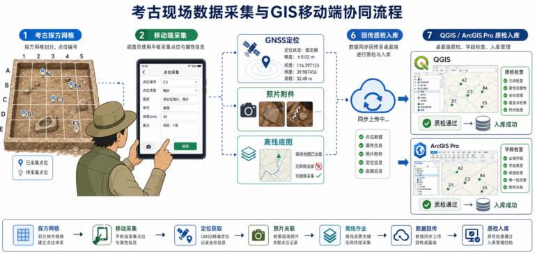 考古现场数据采集 GIS移动端离线采集流程