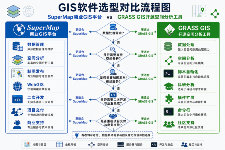 SuperMap与GRASS GIS对比 开源GIS与商业GIS怎么选