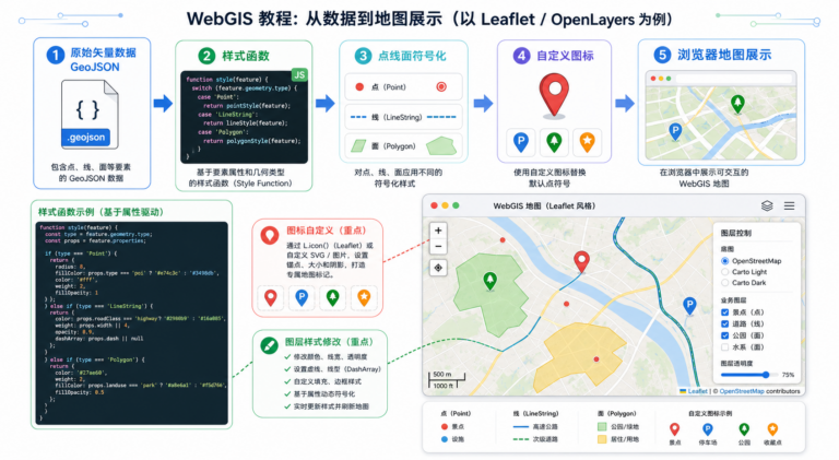 WebGIS图层样式修改和自定义图标教程示意图