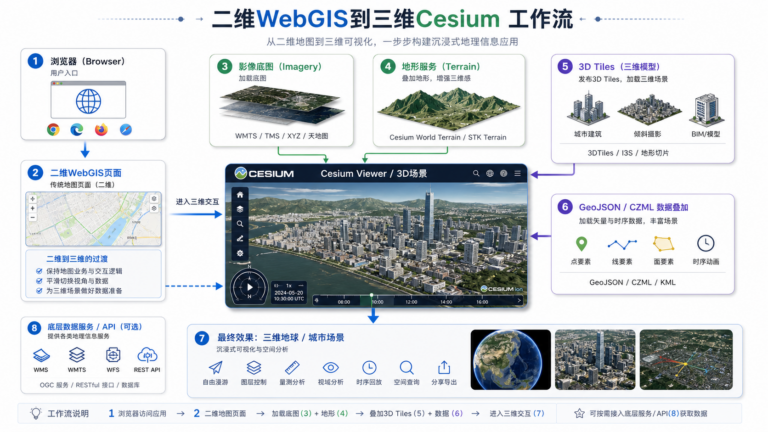 WebGIS开发入门教程 Cesium三维地图运行流程