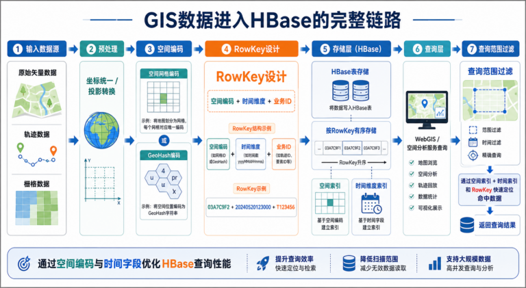 HBase适合存GIS吗 海量GIS数据怎么管的存储架构示意图