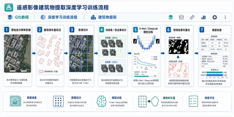 遥感影像提取建筑物 深度学习模型训练流程