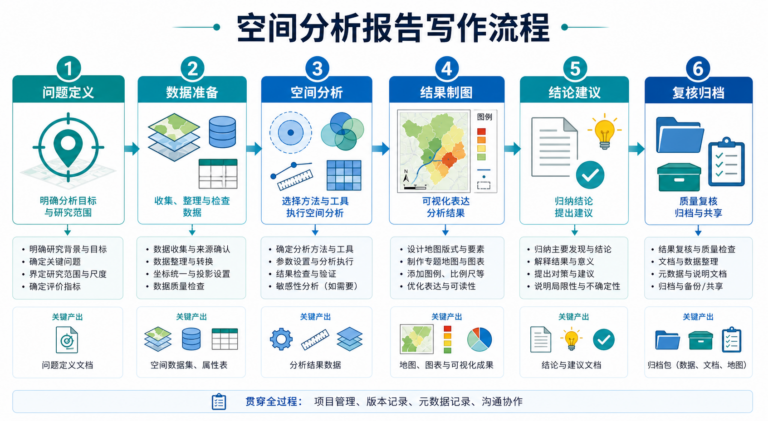 GIS空间分析报告怎么写 空间分析报告核心框架流程图