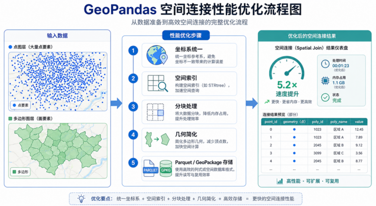 GeoPandas空间连接太慢 GIS大数据空间连接优化流程