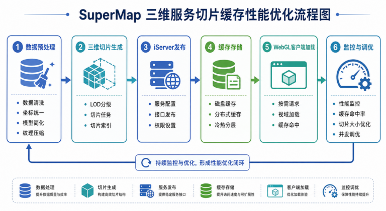 SuperMap发布三维服务切片缓存性能优化流程图