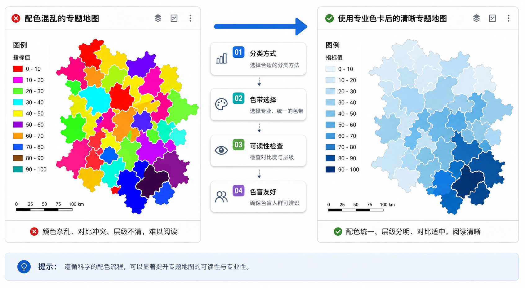 地图配色太丑怎么办 专业色卡去哪找 GIS制图配色示意图