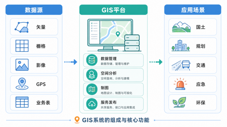 GIS系统到底是什么 GIS系统核心功能示意图