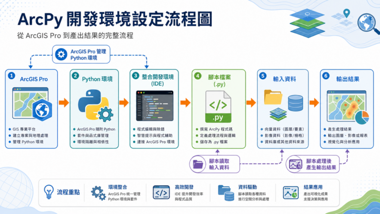 ArcPy脚本开发环境搭建与ArcPy脚本具体怎么写流程图