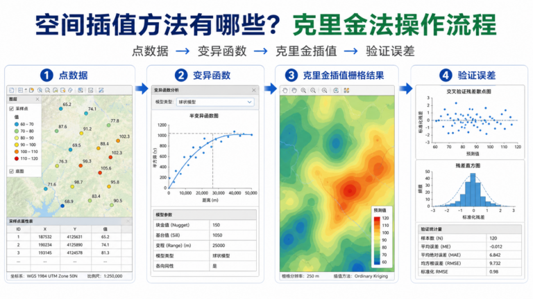 空间插值方法有哪些 克里金法怎么操作流程图