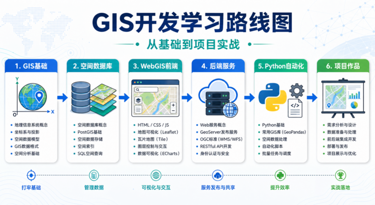 GIS开发就业前景和GIS开发需要学什么语言学习路线图
