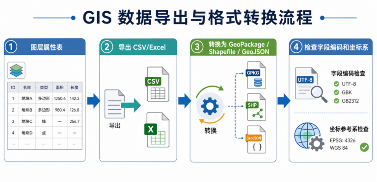 GIS属性表导出与GIS属性表格式转换操作流程