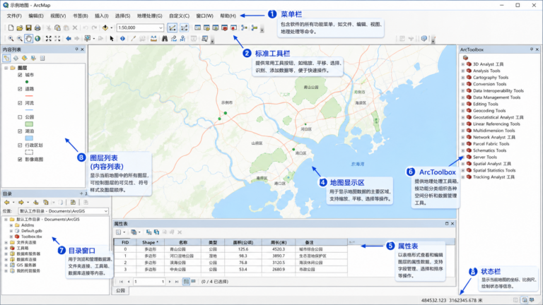 ArcMap怎么读 ArcMap软件界面截图详解
