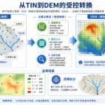 TIN转DEM 地形表达与像元大小选择示意图