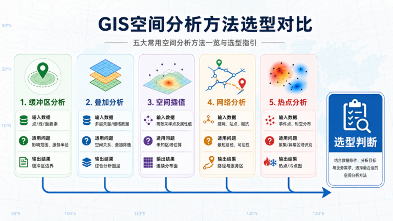 空间分析方法选型与GIS算法对比图表