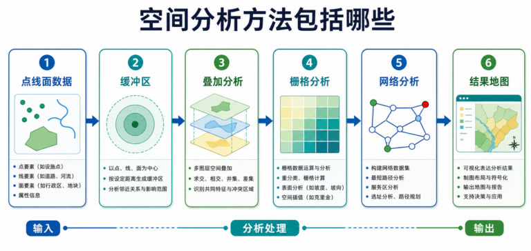 空间分析方法包括哪些与空间分析实操流程图