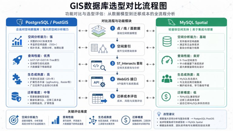PostgreSQL和MySQL如何选 GIS海量空间数据存储性能对比