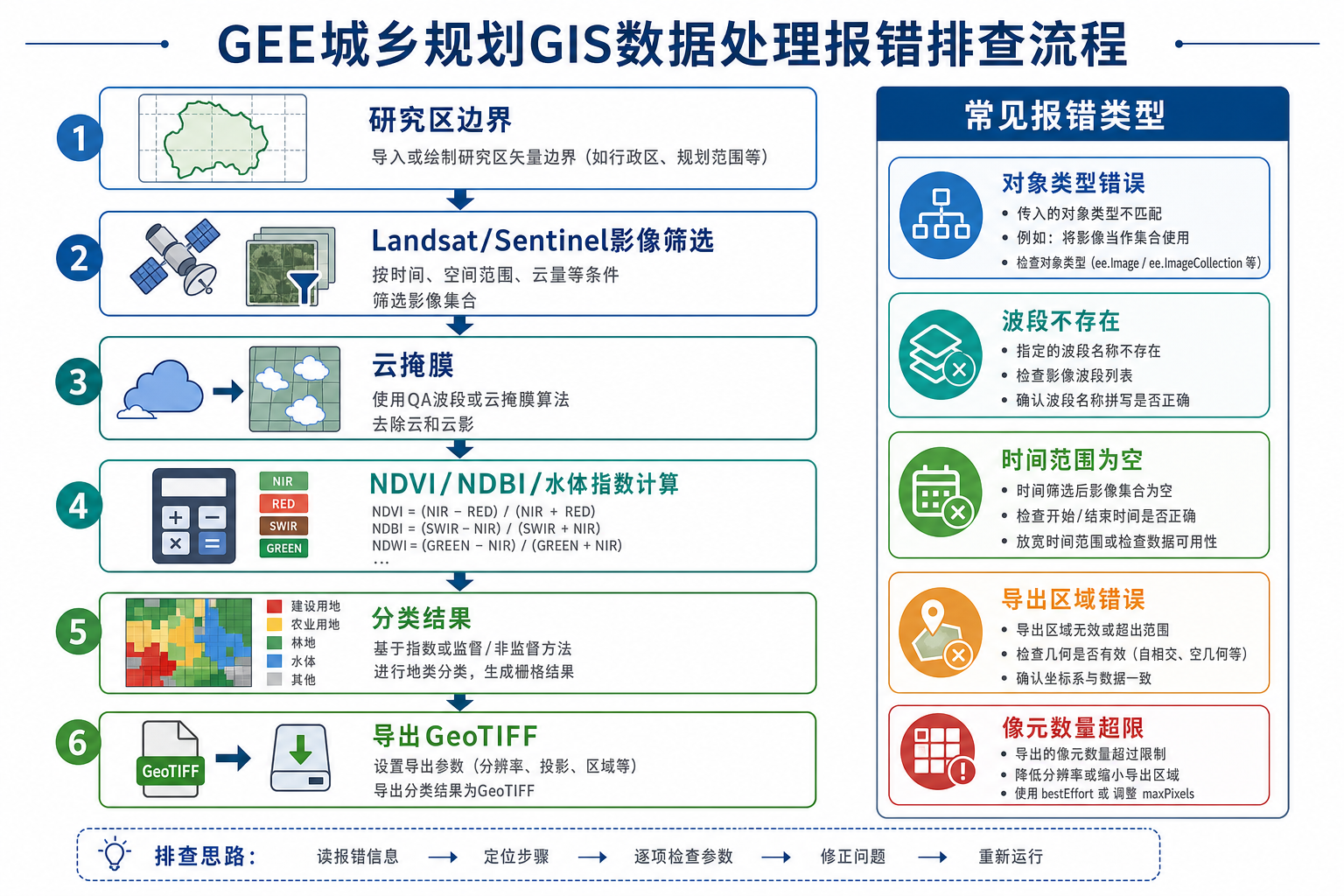 GEE代码总报错 城乡规划GIS数据处理完整代码流程
