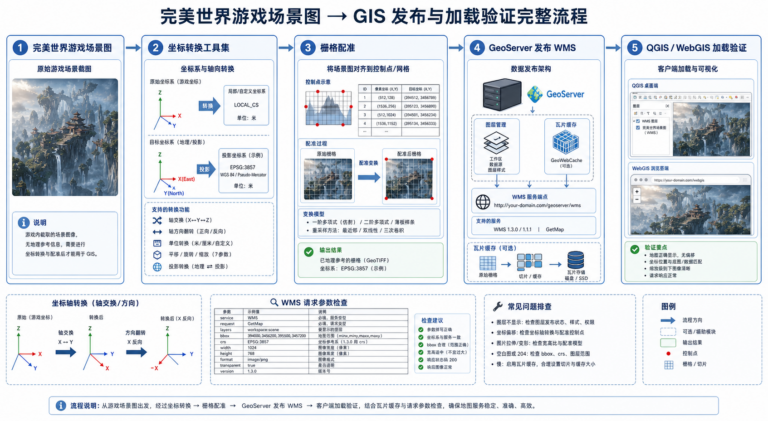WMS图层加载卡顿闪退与完美世界游戏场景GIS化坐标转换流程
